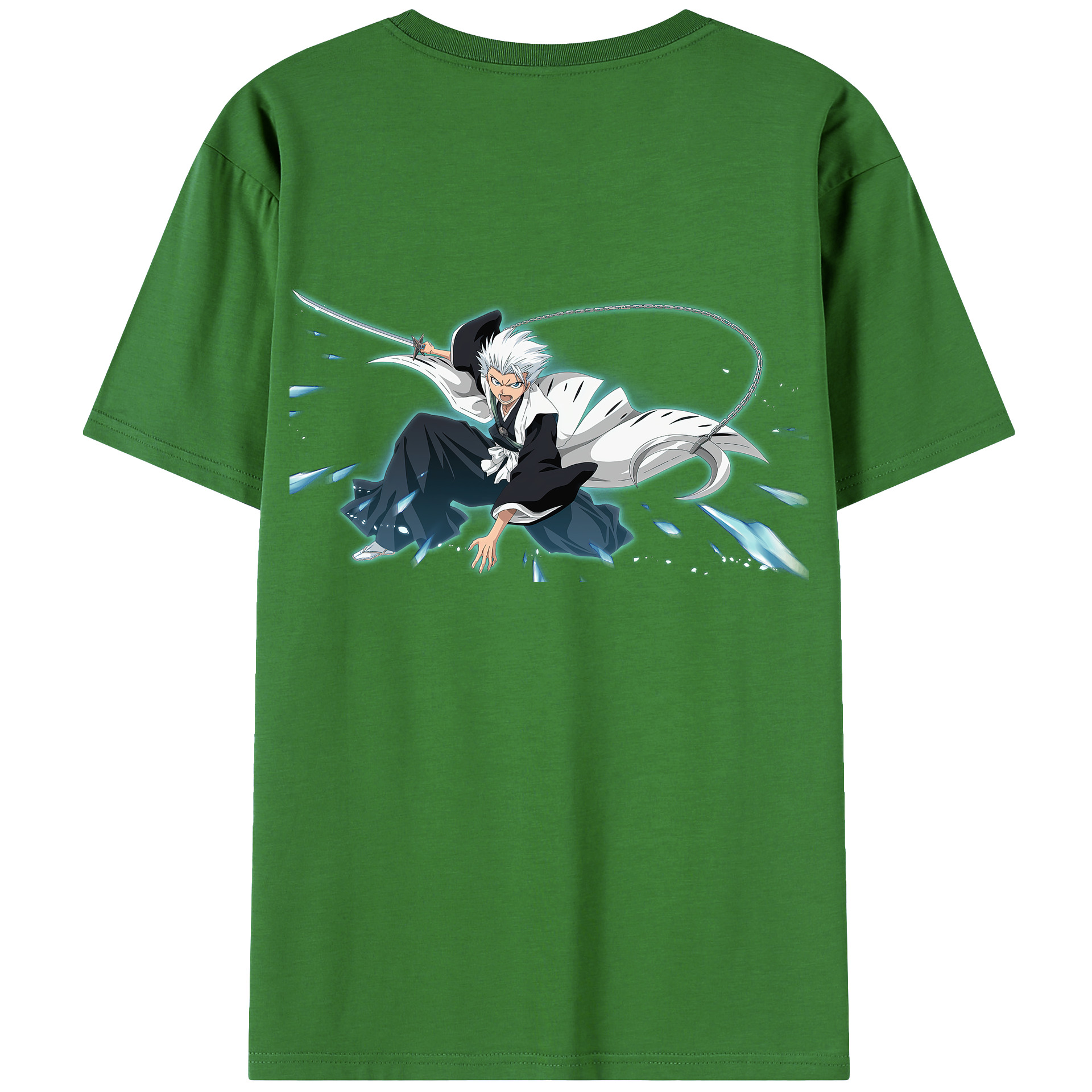 （画像用） ブリーチ 日番谷冬獅郎（ひつがや とうしろう） BLEACH Hitsugaya Toushirou レディース半袖Tシャツ(バックプリント)
